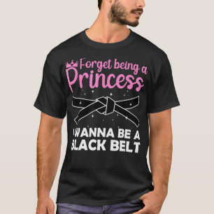 Funny Karate Design For Women Girls Black Belt Mar T-Shirt