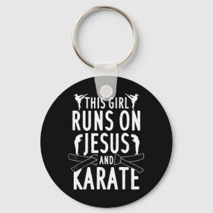 Funny Karate Design for Women Girls Karate Martial Key Ring