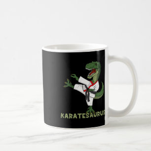 Funny Karate Dinosaur Karatesaurus T-rex Graphic K Coffee Mug