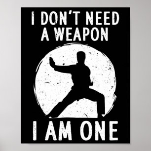 Funny Karate For Men Women Karate Black Belt Marti Poster