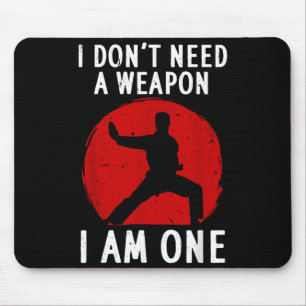 Funny Karate for Men Women Karate Black Belt Mouse Mat