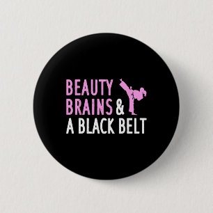 Funny Karate For Women Girl Taekwondo Martial Arts 6 Cm Round Badge