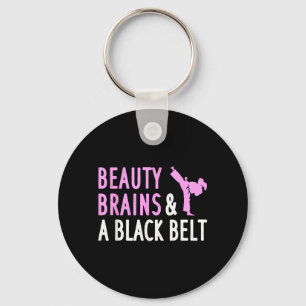Funny Karate for Women Girl Taekwondo Martial Arts Key Ring