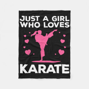 Funny Karate For Women Girls Karate Black Belt Mar Fleece Blanket