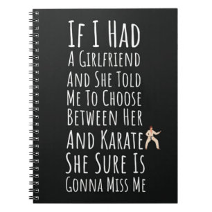 Funny Karate Gifts For Men Humour For Him Martial Notebook