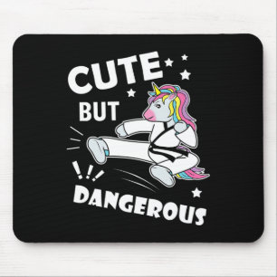 Funny Karate Girl Birthday Gift Shirt Cute But Dan Mouse Mat