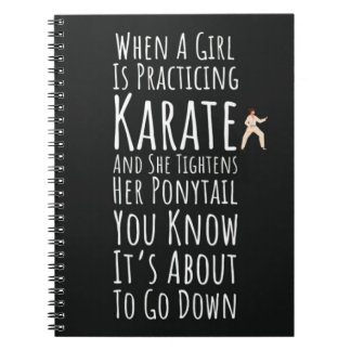 Funny Karate Girl Gifts For Her Martial Arts Women Notebook