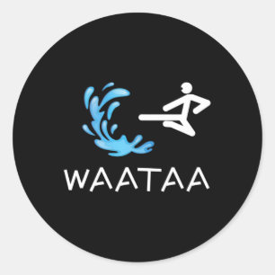 Funny Karate Kick Waataa Mma Classic Round Sticker