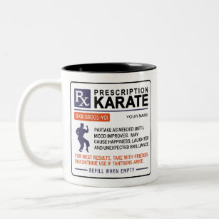 Funny Karate Mug Prescription Design 