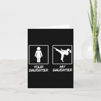 Funny Karate Mum Martial Arts Daughter Black Belt  Card