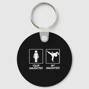 Funny Karate Mum Martial Arts Daughter Black Belt Key Ring