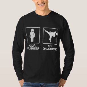 Funny Karate Mum Martial Arts Daughter Black Belt T-Shirt