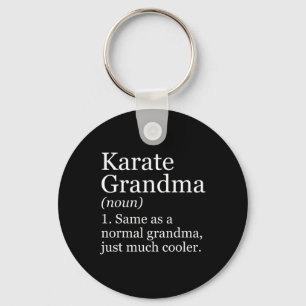 Funny Karate Shirt For Grandma Women's Karate Gran Key Ring