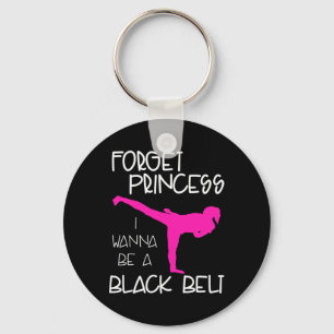 Funny Karate Shirt Girl Black Belt Martial Arts Gi Key Ring