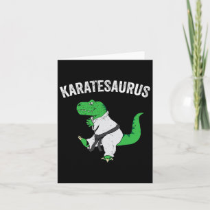 Funny Karate T Rex Dinosaur Cute Dino Martial Arts Card