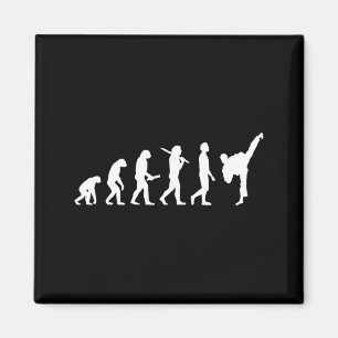 Funny Karate Taekwondo Evolution - Karateka Magnet