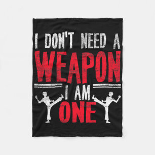 Funny Karate Taekwondo Joke Martial Arts Humor Fleece Blanket