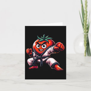 Funny Karate Tomato Design For Martial Arts Lovers Card