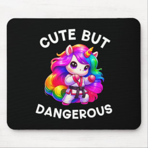 Funny Karate Unicorn Cute But Dangerous Karate Gi Mouse Mat