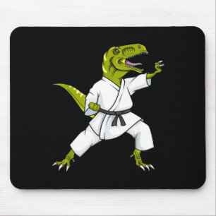 Funny Karatesaurus T-rex Dinosaur Karate Samurai D Mouse Mat
