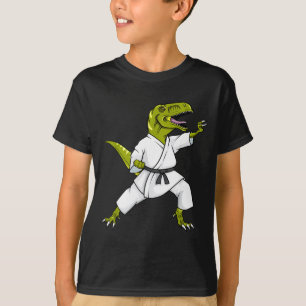 Funny Karatesaurus T-rex Dinosaur Karate Samurai D T-Shirt