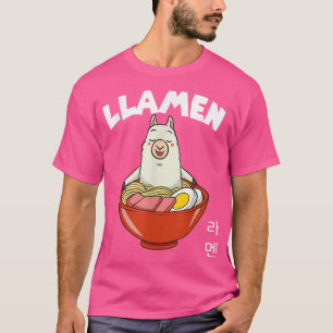 Funny Kawaii Anime Ramen shirt, Llamen Llama T-Shirt