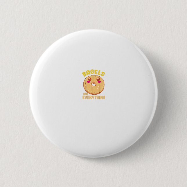 Funny Kawaii Bagel Quote Bagel Lover 6 Cm Round Badge (Front)