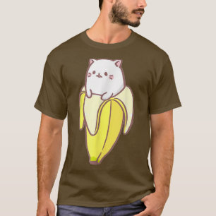 Funny Kawaii Cat in Banana Skin Cute Kitten T-Shirt
