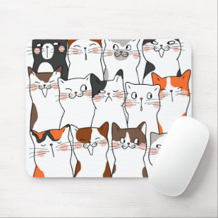 Funny Kawaii Cats Mouse Mat
