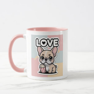 Funny Kawaii Frenchie Coffee Cup Gift for Dog Love