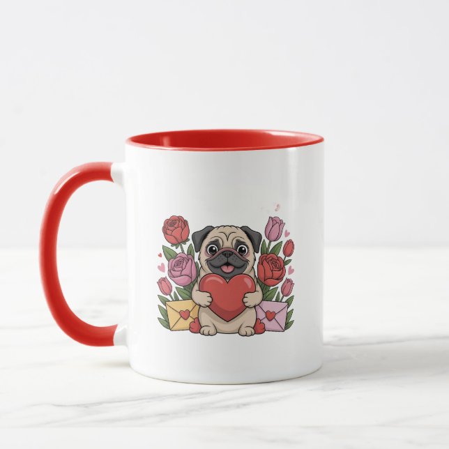 Funny Kawaii Frenchie Coffee Cup Gift for Dog Love (Left)