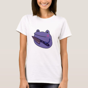 Funny Kawaii Frog With Knife Frog Lovers Gift T-Shirt