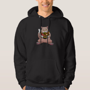 Funny Kawaii Japanese Anime Cat Ramen Design For M Hoodie