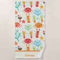 Funny Kawaii Lobsters and Crabs Personalised Kids 