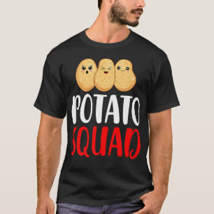 Funny Kawaii Potato Squad Vegan Vegetarian Team T-Shirt