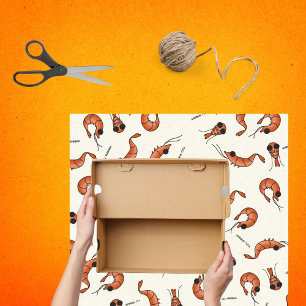 Funny kawaii shrimp tissue paper