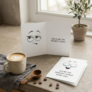 Funny Kawaii Valentine Card – For Him