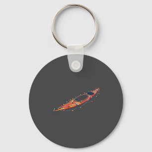 Funny Kayak Christmas Graphics Lights Lover Kayaki Key Ring