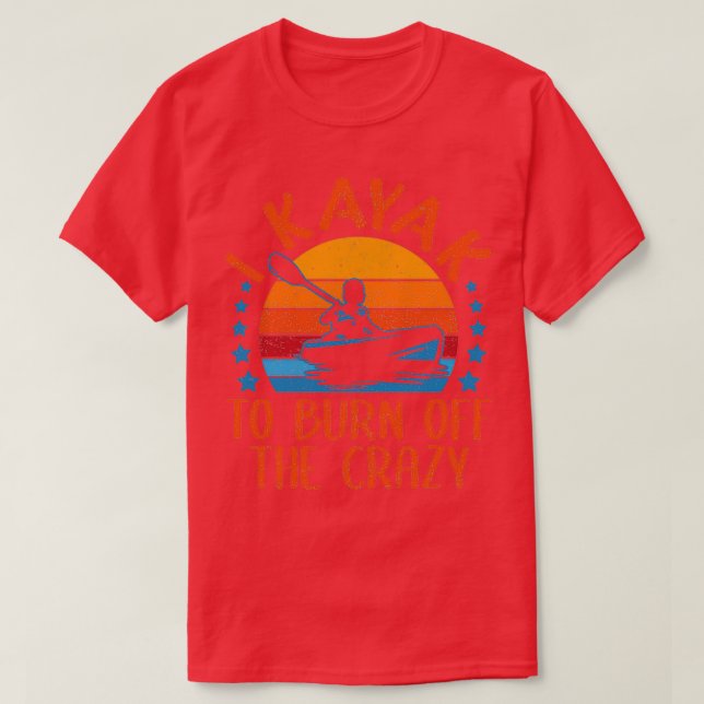Funny Kayak Kayaking Boating Summer Sunset Girl Wo T-Shirt (Design Front)