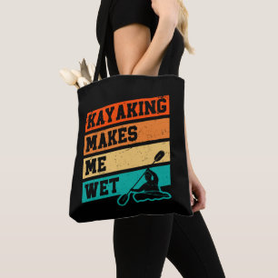 Funny Kayak Lover Kayaking Retro River Kayaker Tote Bag
