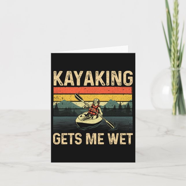 Funny Kayaking Art For Men Women Kayak Lover Kayak Card (Front)