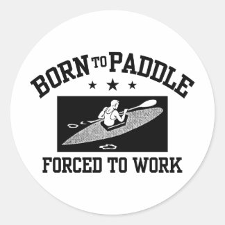 Funny Kayaking Classic Round Sticker