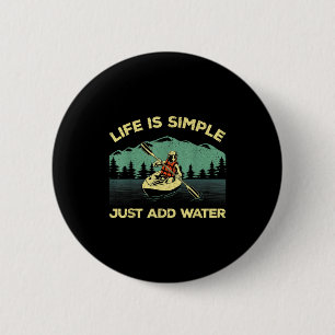 Funny Kayaking Design For Men Women Paddling Canoe 6 Cm Round Badge