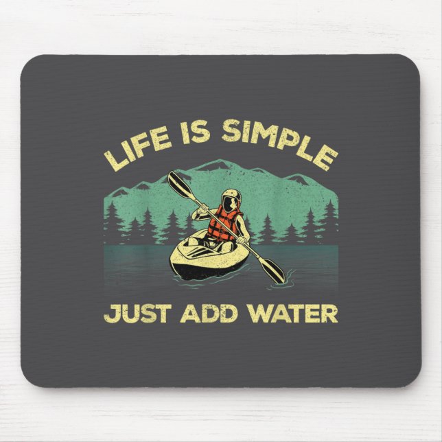 Funny Kayaking Design For Men Women Paddling Canoe Mouse Mat (Front)