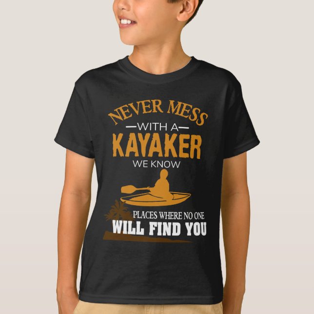 Funny Kayaking Gift Kayak Shirt Water Sport Paddle (Front)