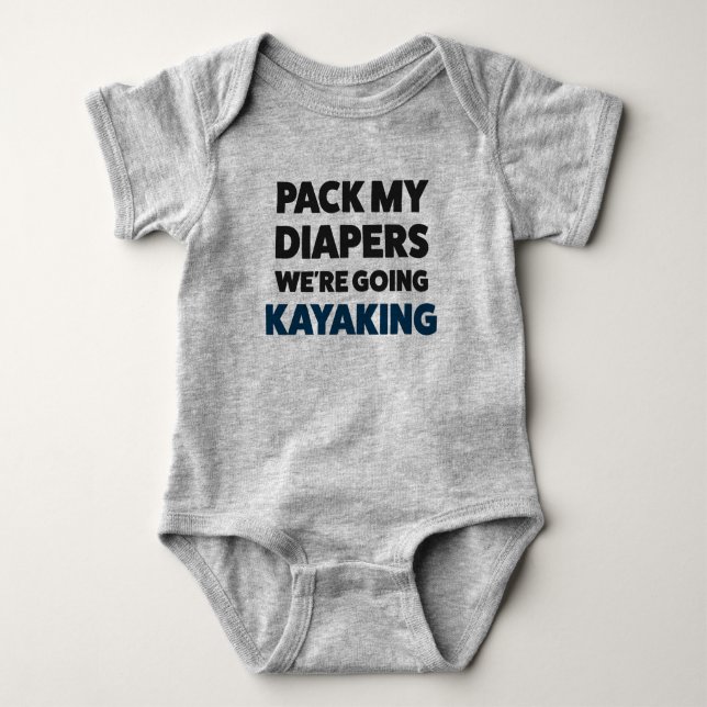 Funny Kayaking Jersey Bodysuit for Baby (Front)