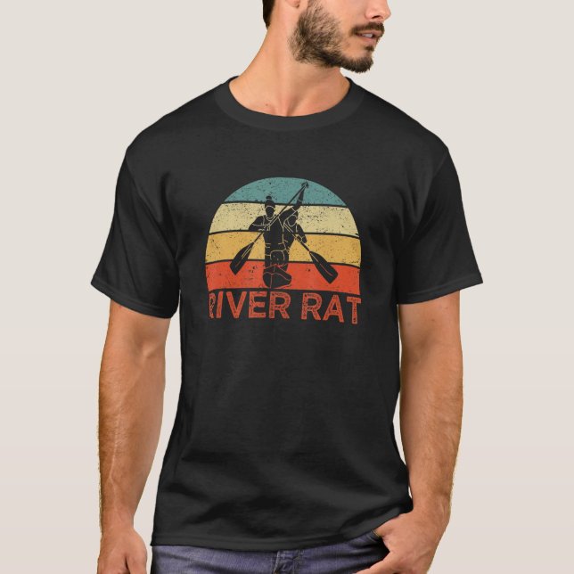Funny Kayaking Whitewater Rafting Kayaker Rafters  T-Shirt (Front)