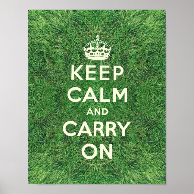 Funny keep calm and carry on poster (Front)