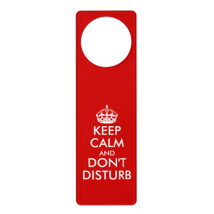 Funny Keep Calm do not disturb door hangers