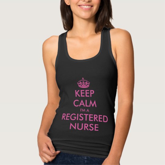 Funny keep calm i'm a registered nurse tank tops